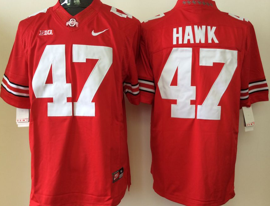 Men's Ohio State Buckeyes A.J. Hawk #47 Scarlet Jersey